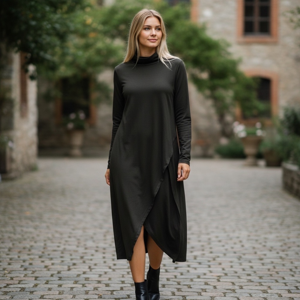 Chic Black Long Sleeve Dress